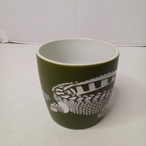 Silver Springs State Park Mug Etched Alligator 4" Green White Florida - Picture 4 of 10